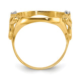 14 mm 14k Yellow Gold coin bezel for 14 mm Coin — alternate view