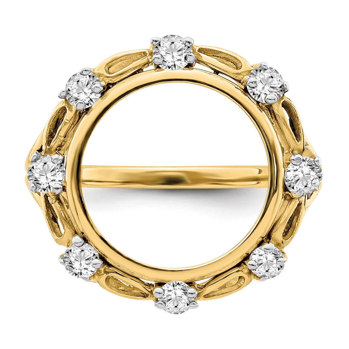 14 mm 14k Yellow Gold coin bezel for 14 mm Coin — additional image