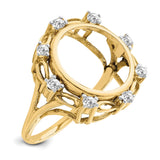 14 mm 14k Yellow Gold coin bezel for 14 mm Coin