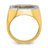 13 mm 14k Multi-Tone Gold coin bezel for 13 mm Coin — alternate view