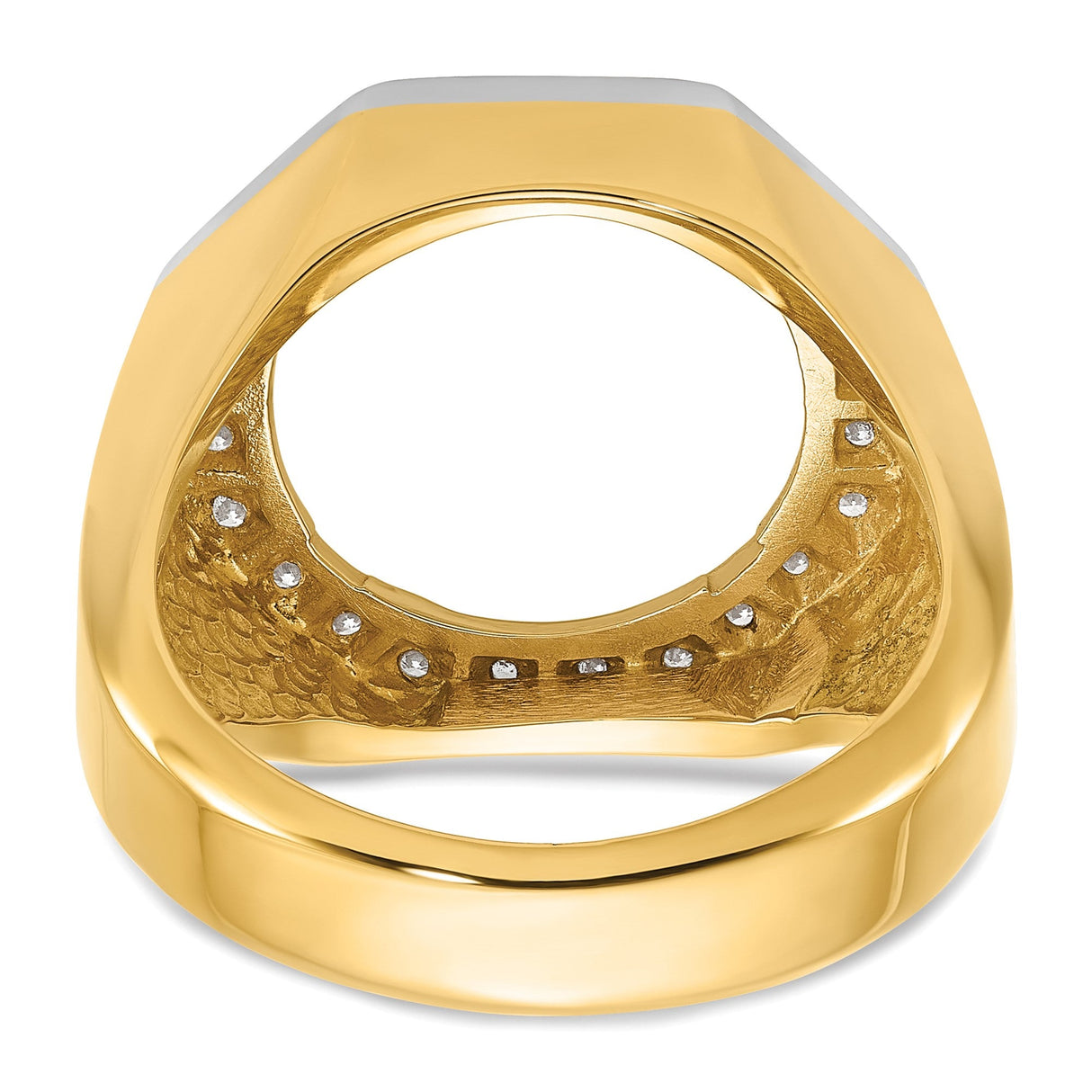 13 mm 14k Multi-Tone Gold coin bezel for 13 mm Coin — additional image