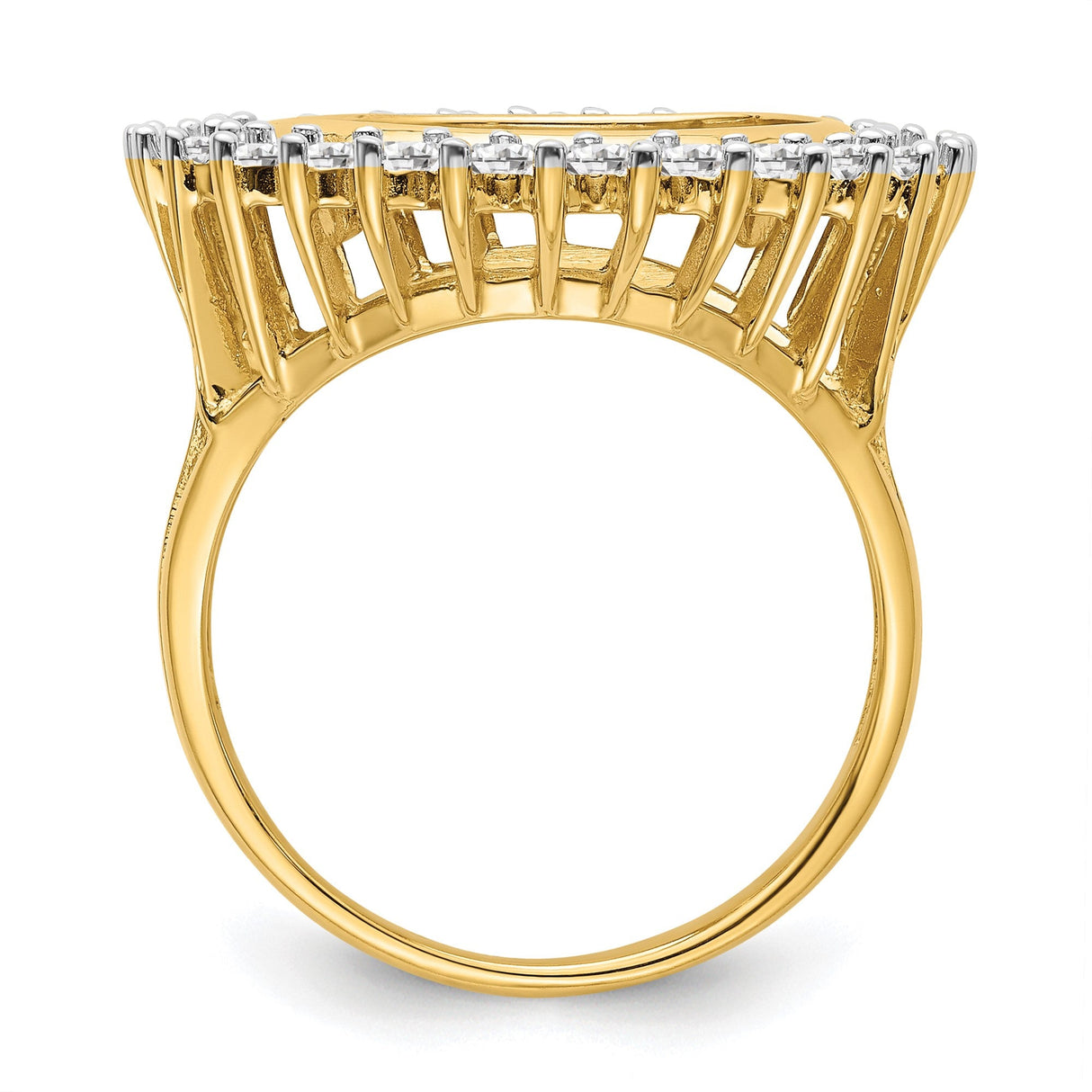 15 mm 14k Yellow Gold coin bezel for 15 mm Coin — alternate view