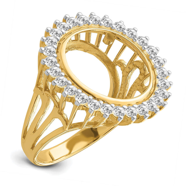 15 mm 14k Yellow Gold coin bezel for 15 mm Coin