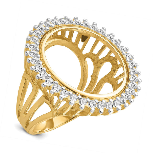 19 mm 14k Yellow Gold coin bezel for 19 mm Coin