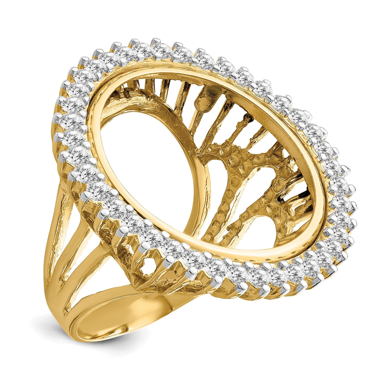 22 mm 14k Yellow Gold coin bezel for 21.6 mm Coin