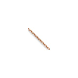 14K Rose Gold 1 mm Polished Chain Necklace, Solid detail view