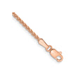 14K Rose Gold 1.7 mm Polished Chain Bracelet, Solid