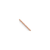 14K Rose Gold 0.7 mm Polished Chain Necklace, Solid detail view