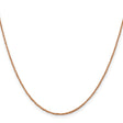14K Rose Gold 1.1 mm Polished Chain Necklace, Solid