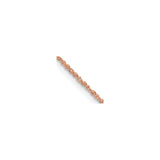 14K Rose Gold 1.1 mm Polished Chain Necklace, Solid detail view