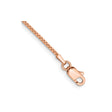 14K Rose Gold 1 mm Box Chain Bracelet, Polished