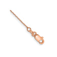 14K Rose Gold 0.8 mm Polished Chain Anklet, Solid