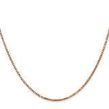 14K Rose Gold 1.3 mm Box Chain Necklace, Polished