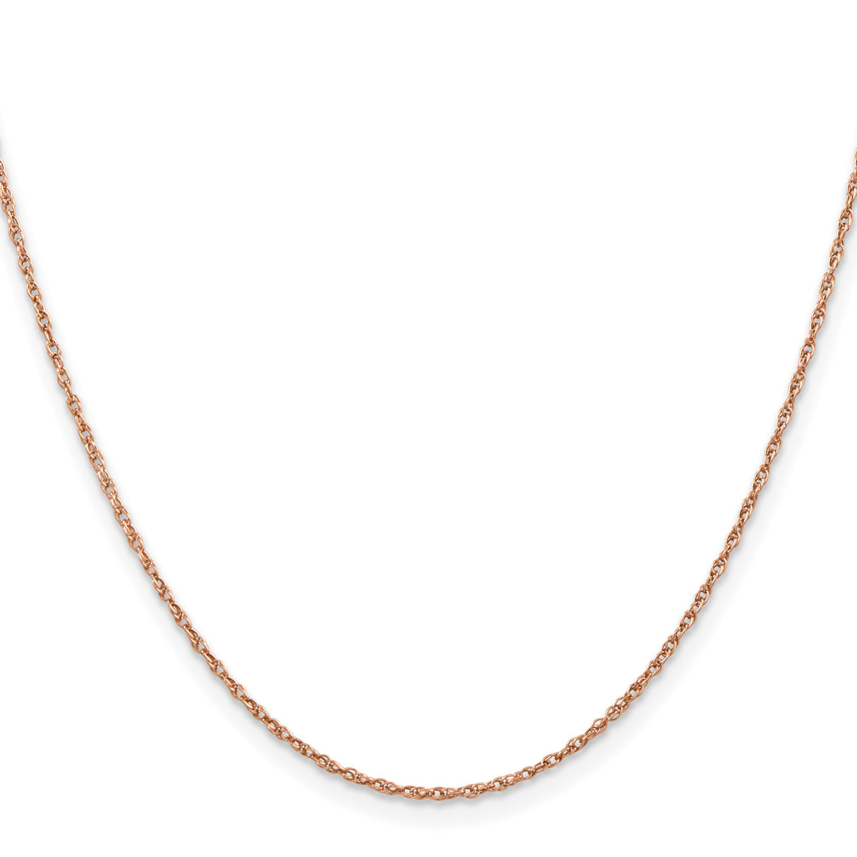 14K Rose Gold 1.15 mm Rope Chain Necklace, Polished