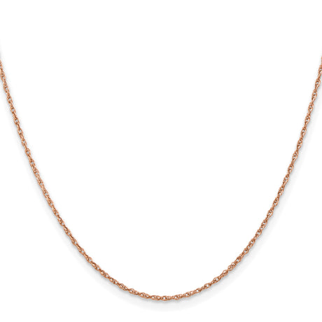 14K Rose Gold 1.15 mm Rope Chain Necklace, Polished