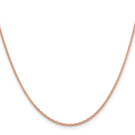 14K Rose Gold 1.8 mm Polished Chain Necklace, Solid