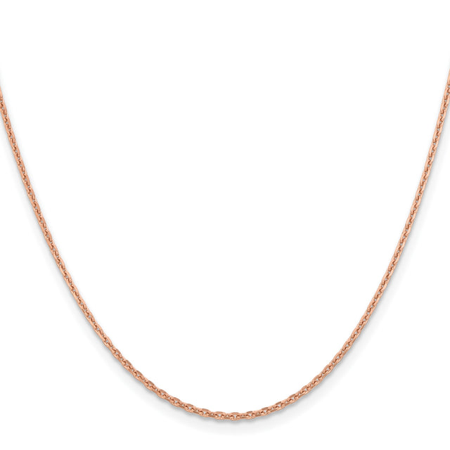 14K Rose Gold 1.8 mm Polished Chain Necklace, Solid