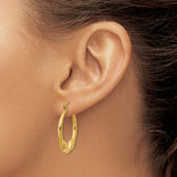 14k Yellow Gold Hoop Earrings with Ram Head Ends, Aries Symbol Zodiac Jewelry for Women