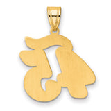 14k Yellow Gold Number 45 Pendant with Polished Finish and Underline Accent