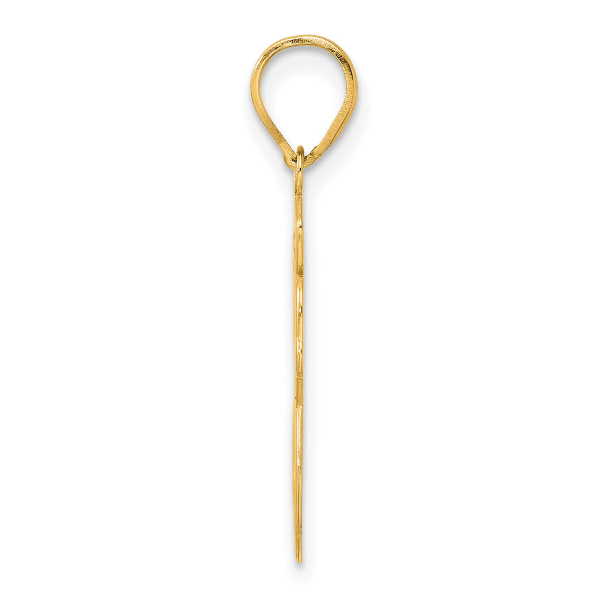 14k Yellow Gold Number 88 Pendant, Bold Script Charm, Hip Hop and Sports Style, Unisex