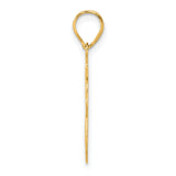 14k Yellow Gold Number 88 Pendant, Bold Script Charm, Hip Hop and Sports Style, Unisex