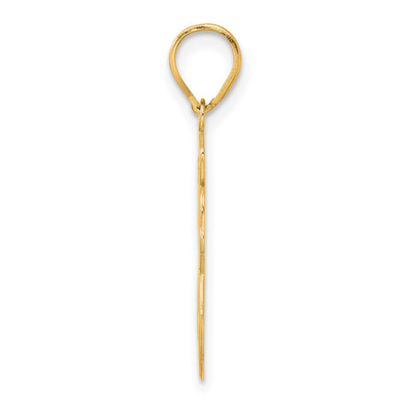 14k Yellow Gold Number 88 Pendant, Bold Script Charm, Hip Hop and Sports Style, Unisex