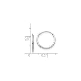 14k White Gold Hoop Earrings, Classic Round Polished Hoops, Minimalist Lightweight Jewelry for Women