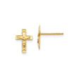 14k Yellow Gold Crucifix Pendant with Detailed Jesus Figure, Catholic Spiritual Charm