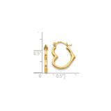 14k Yellow Gold Hoop Earrings with Wavy Bamboo Texture, Lightweight Modern Open Design