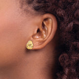14K Yellow Gold Love Knot Stud Earrings Twisted Knot Design