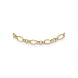 14K Yellow Gold 3 mm Polished Chain Necklace, Solid alternate angle