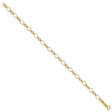 14K Yellow Gold 3 mm Polished Chain Bracelet, Solid