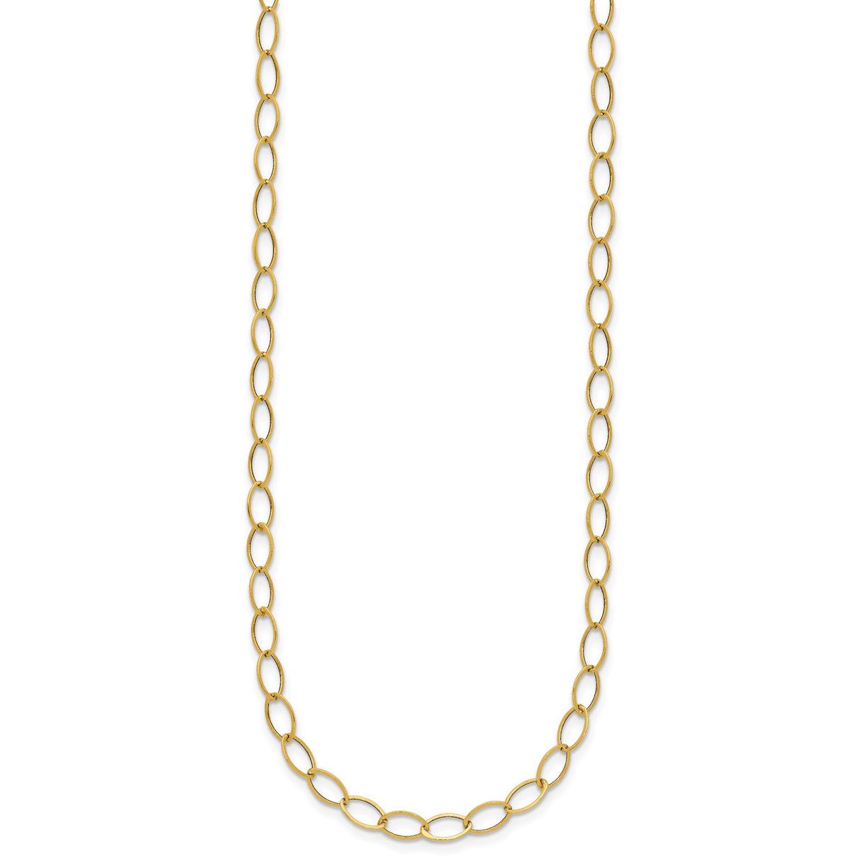 14K Yellow Gold 4 mm Polished Chain Necklace