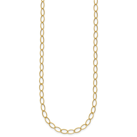14K Yellow Gold 4 mm Polished Chain Necklace