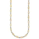 14K Two-tone Gold 4 mm Polished Chain Necklace