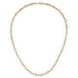 14K Two-tone Gold 4 mm Polished Chain Necklace alternate angle