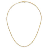14K Yellow Gold 2.5 mm Polished Chain Necklace, Solid alternate angle