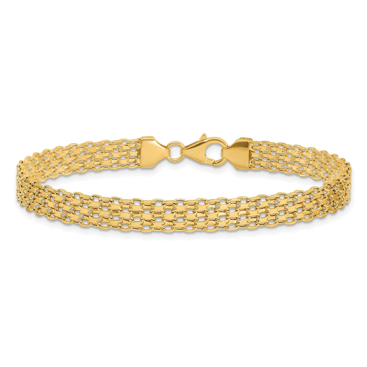 14K Yellow Gold 6.2 mm Lightweight Chain Bracelet, Polished alternate angle