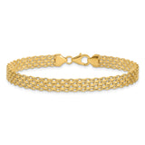 14K Yellow Gold 6.2 mm Lightweight Chain Bracelet, Polished alternate angle