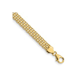 14K Yellow Gold 6.2 mm Lightweight Chain Bracelet, Polished detail view