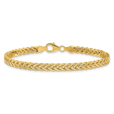 14K Yellow Gold 4.3 mm Polished Chain Bracelet alternate angle