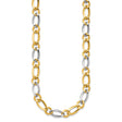 14K Two-tone Gold 7.3 mm Polished Chain Necklace