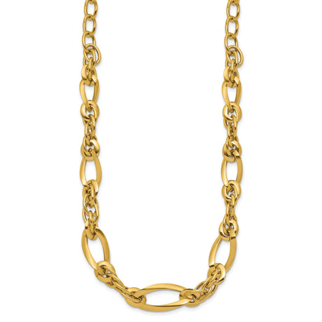 14K Yellow Gold 6.4 mm Polished Chain Necklace