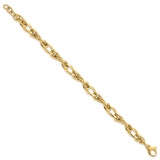 14K Yellow Gold 6.4 mm Polished Chain Bracelet