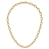 14K Yellow Gold 13.5 mm Polished Chain Necklace alternate angle