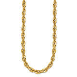 14K Yellow Gold 6.5 mm Polished Chain Necklace