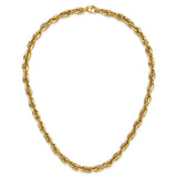 14K Yellow Gold 6.5 mm Polished Chain Necklace alternate angle