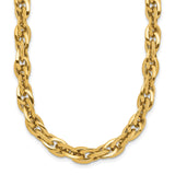 14K Yellow Gold 6.5 mm Polished Chain Necklace detail view