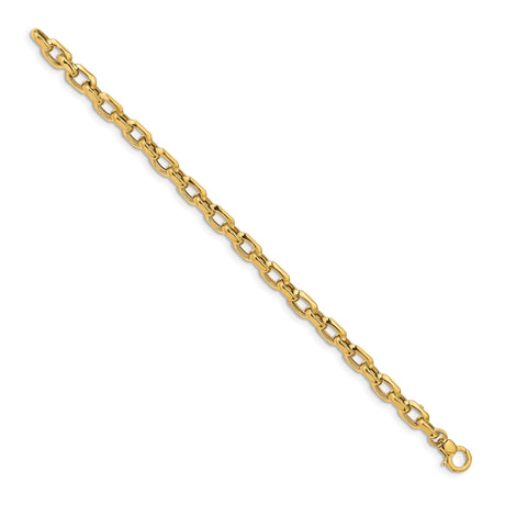 14K Yellow Gold 6.75 mm Polished Chain Bracelet