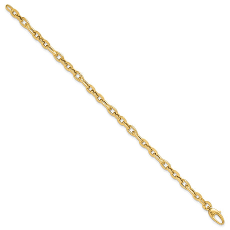 14K Yellow Gold 5.22 mm Polished Chain Bracelet